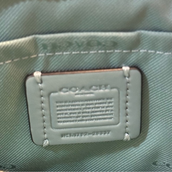 Coach Noa Pop Up Messenger Crossbody Bag in Teal and Navy Blue Pebble Leather - Picture 11 of 11